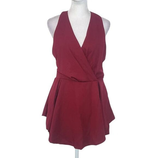 Purple Snow Oxblood Romper NWT Size XL Burgundy Sleeveless Short Romper