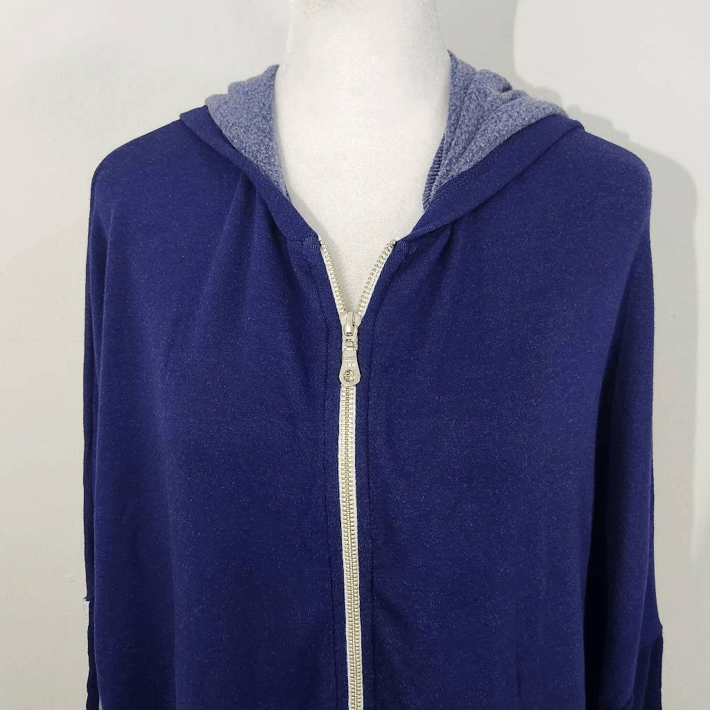 Michael Lauren Navy Zip-Up Hoodie Sweatshirt Size Medium NWT Revolve Blue Hoodie