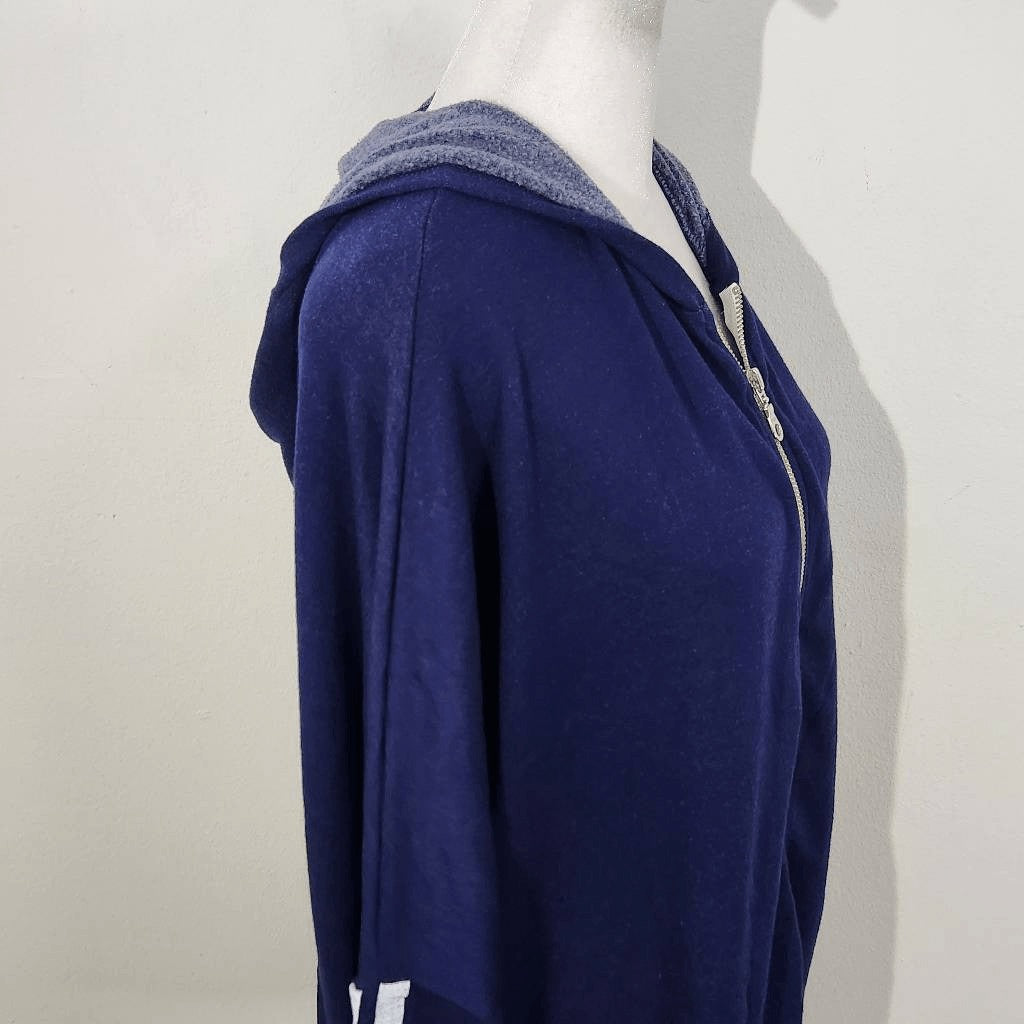 Michael Lauren Navy Zip-Up Hoodie Sweatshirt Size Medium NWT Revolve Blue Hoodie