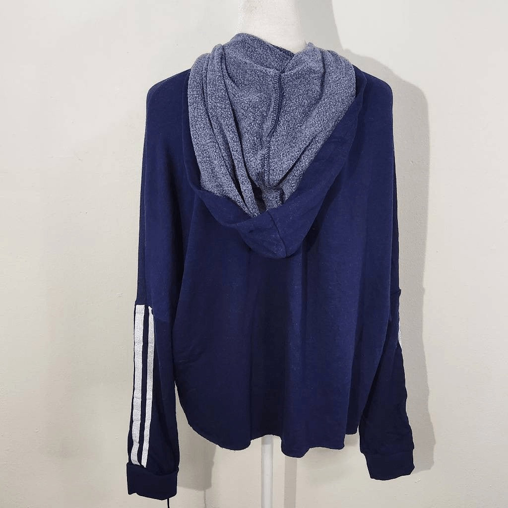 Michael Lauren Navy Zip-Up Hoodie Sweatshirt Size Medium NWT Revolve Blue Hoodie