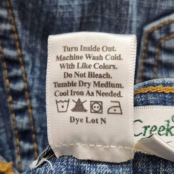 Coldwater Creek Boho Capri Jeans with Brown Embroidery Size 14