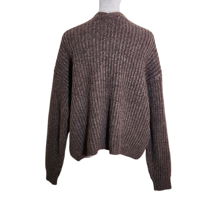 Universal Thread Brown Fuzzy Open Front Cardigan Size Large NWT