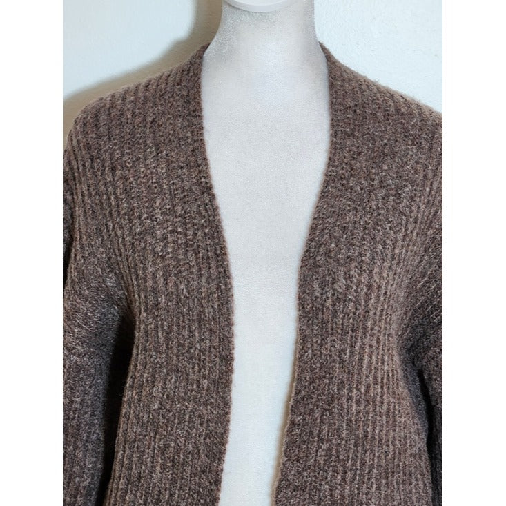 Universal Thread Brown Fuzzy Open Front Cardigan Size Large NWT