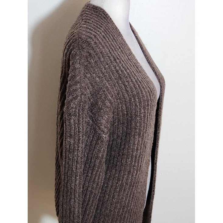 Universal Thread Brown Fuzzy Open Front Cardigan Size Large NWT