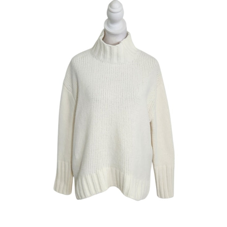 Philosophy Cream Mock Neck Sweater Soft Knit Size Medium