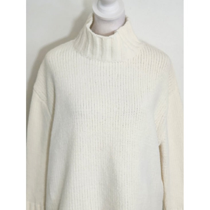 Philosophy Cream Mock Neck Sweater Soft Knit Size Medium