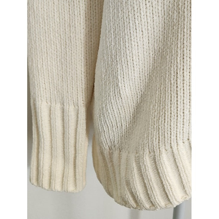 Philosophy Cream Mock Neck Sweater Soft Knit Size Medium