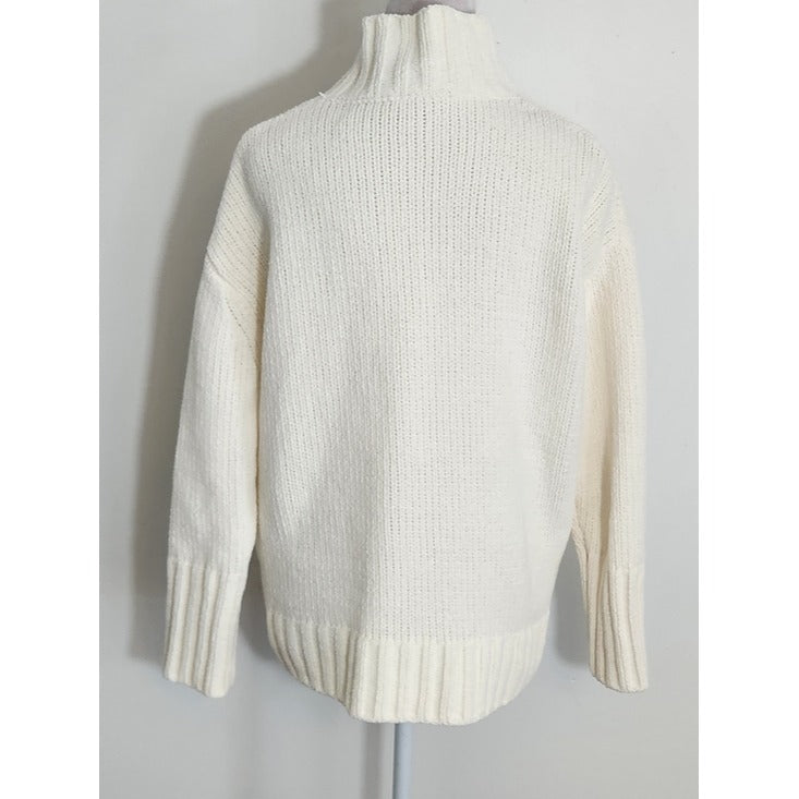 Philosophy Cream Mock Neck Sweater Soft Knit Size Medium