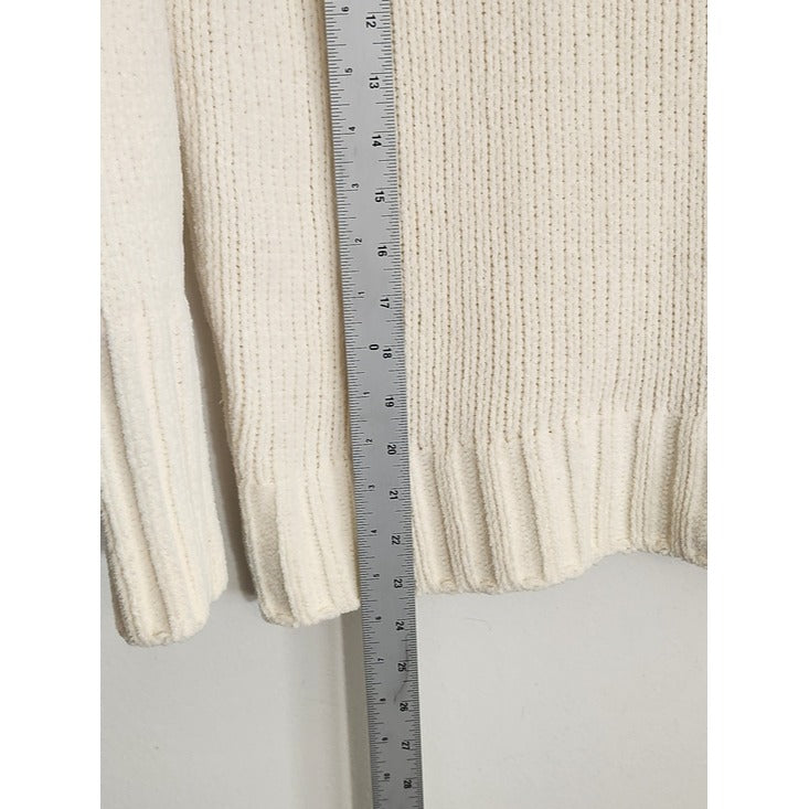 Philosophy Cream Mock Neck Sweater Soft Knit Size Medium