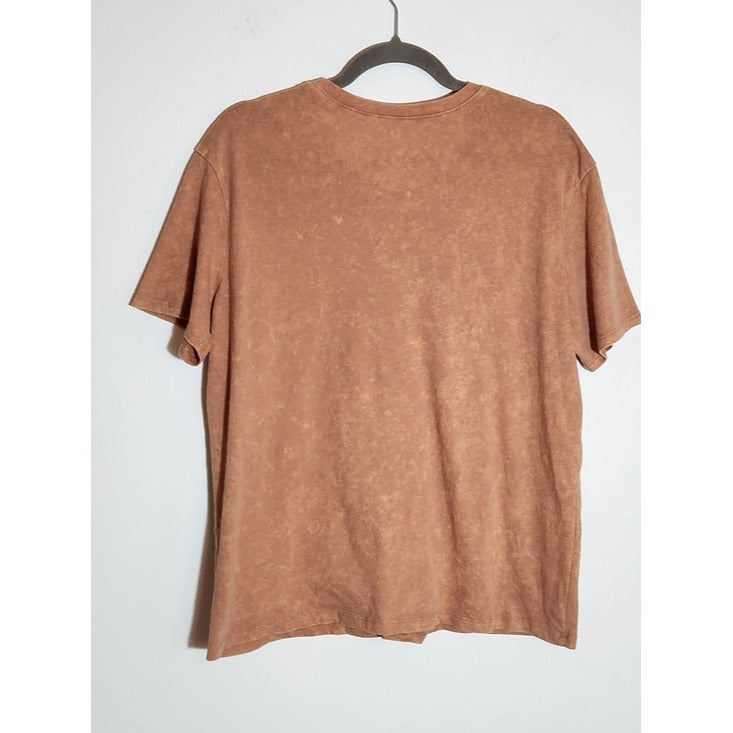 The Rolling Stones Tan Mineral Wash Graphic Tee Size Medium