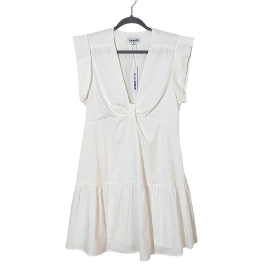 Steve Madden White Cotton A-Line Mini Dress Size Large NWT