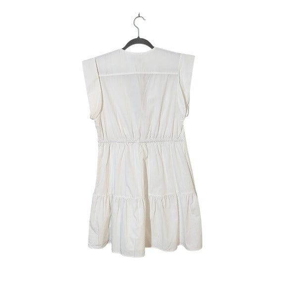 Steve Madden White Cotton A-Line Mini Dress Size Large NWT