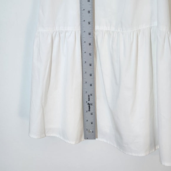 Steve Madden White Cotton A-Line Mini Dress Size Large NWT