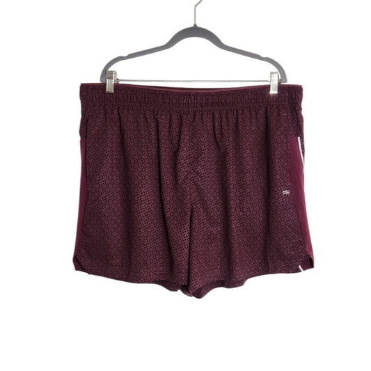 DSG Burgundy Print Running Shorts 5 Inch Inseam NWT Size 2XL