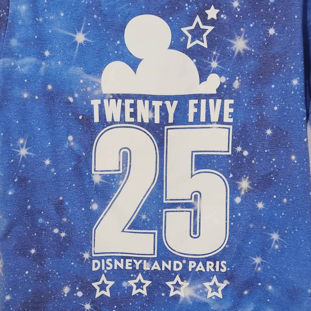 Disney Blue Universe Disneyland Paris Anniversary T-Shirt Size XL Disney T-Shirt