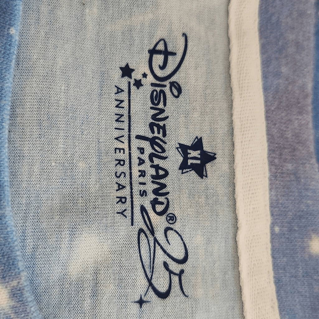 Disney Blue Universe Disneyland Paris Anniversary T-Shirt Size XL Disney T-Shirt