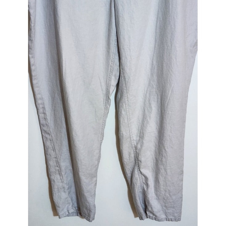 J. Jill Light Gray Linen Pants Size 28W