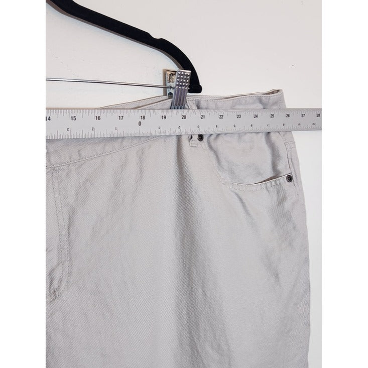 J. Jill Light Gray Linen Pants Size 28W
