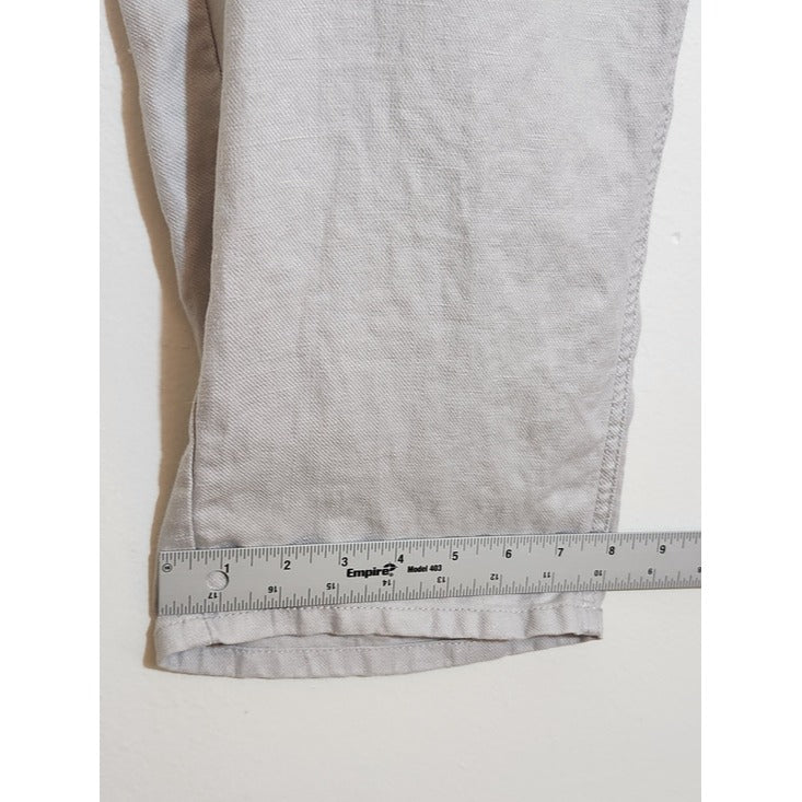 J. Jill Light Gray Linen Pants Size 28W