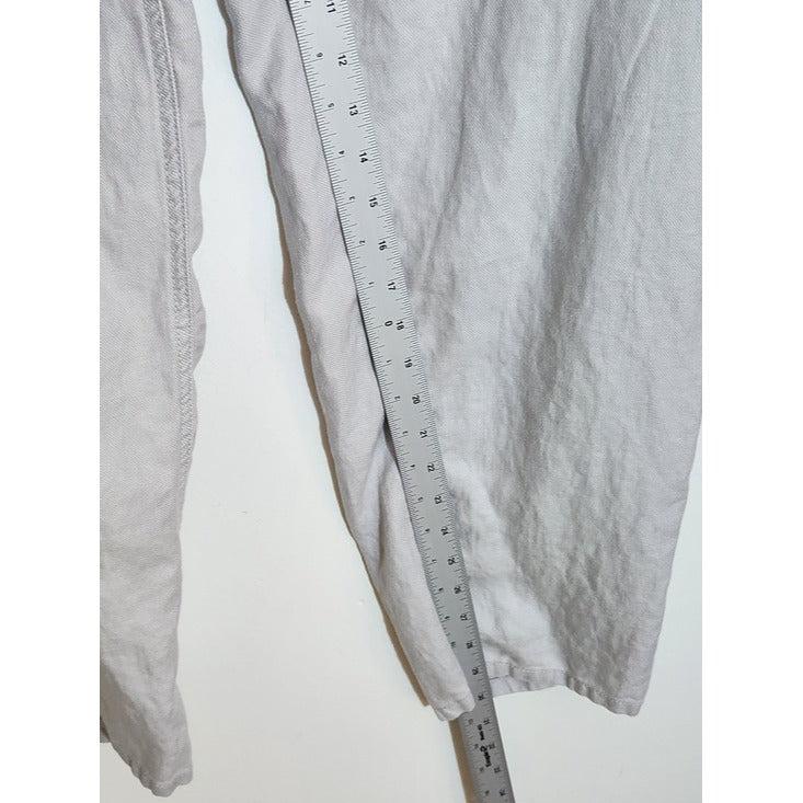 J. Jill Light Gray Linen Pants Size 28W