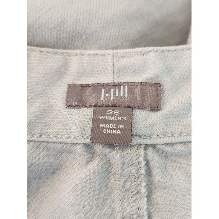 J. Jill Light Gray Linen Pants Size 28W