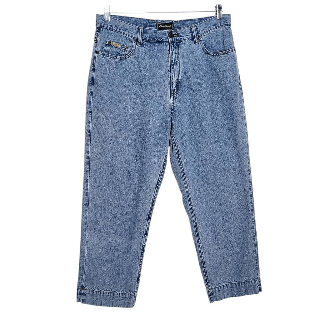 Eddie Bauer High-Rise Cropped Jeans Size 14 High-Rise Mom Jeans