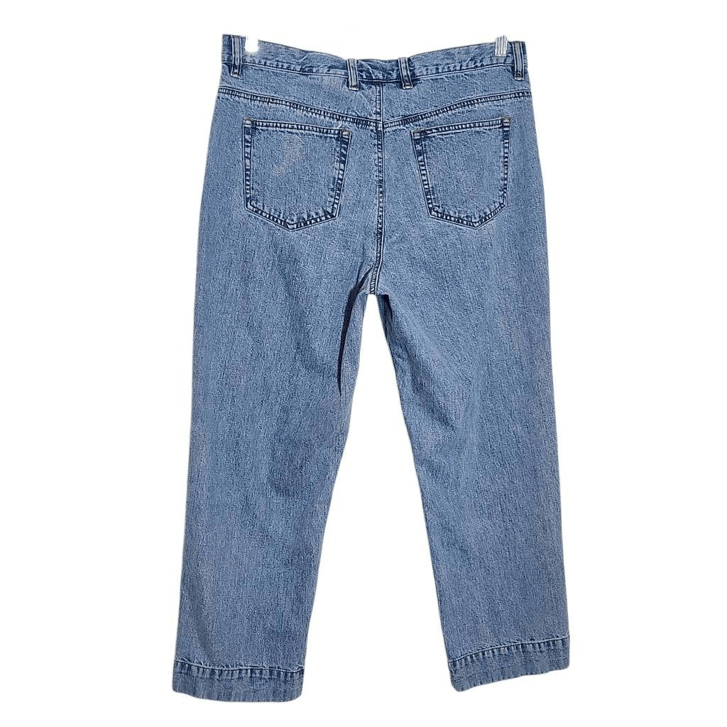 Eddie Bauer High-Rise Cropped Jeans Size 14 High-Rise Mom Jeans