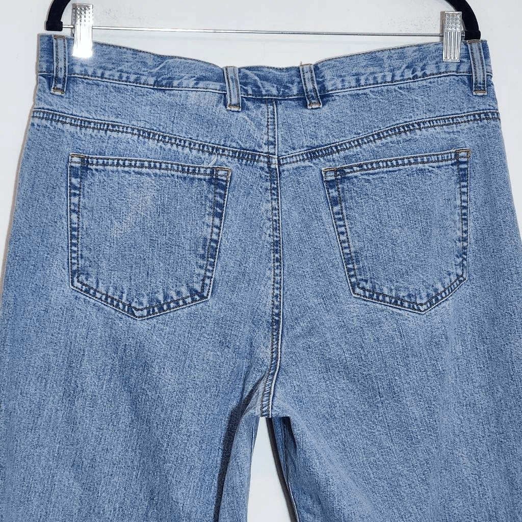 Eddie Bauer High-Rise Cropped Jeans Size 14 High-Rise Mom Jeans
