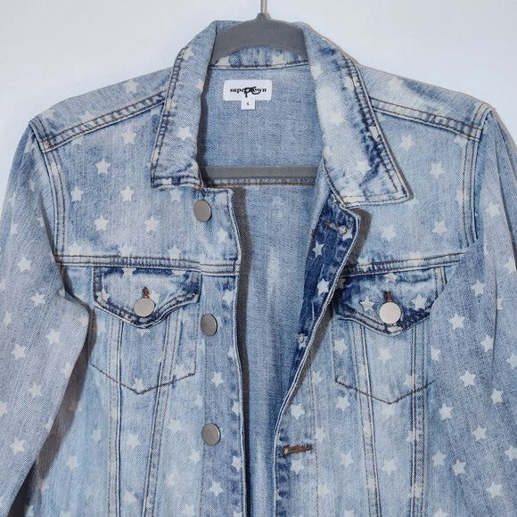 Superdown Trucker Jacket with Star Design Size Small