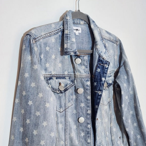 Superdown Trucker Jacket with Star Design Size Small