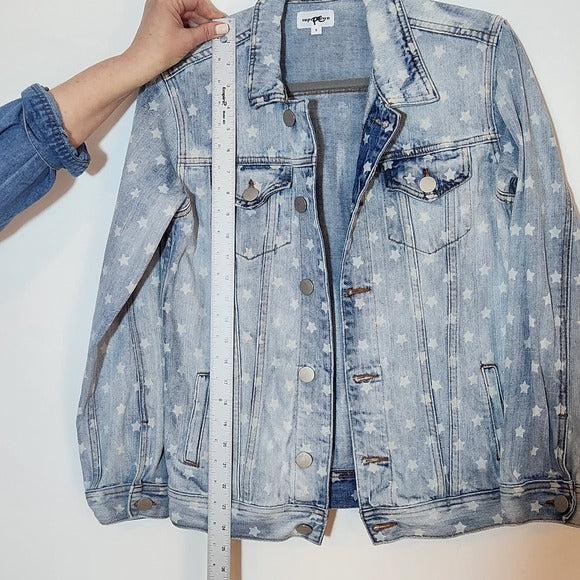 Superdown Trucker Jacket with Star Design Size Small