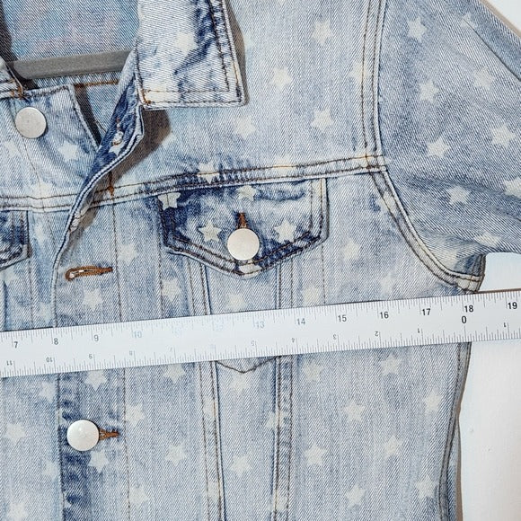 Superdown Trucker Jacket with Star Design Size Small