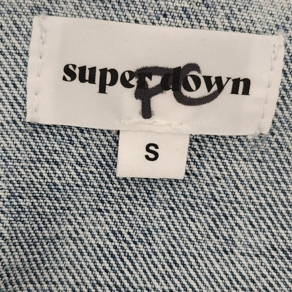 Superdown Trucker Jacket with Star Design Size Small