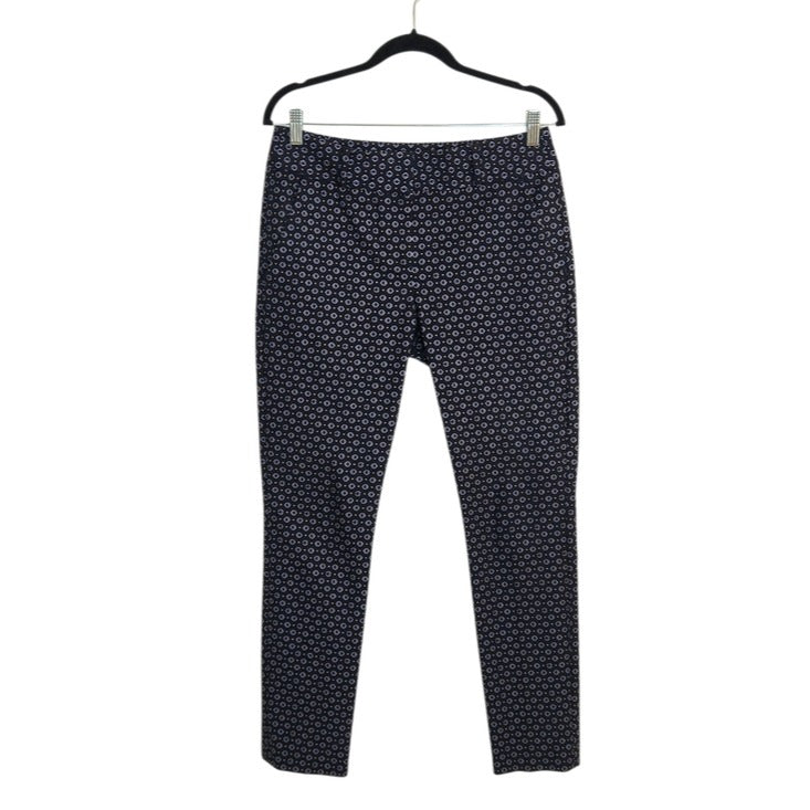 LOFT Navy Print Marisa Skinny Ankle Pants Size 4