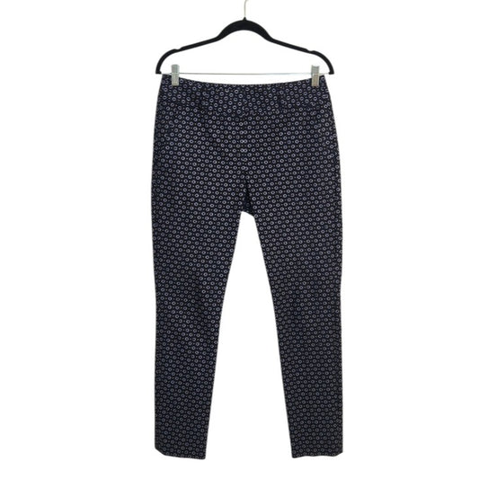 LOFT Navy Print Marisa Skinny Ankle Pants Size 4