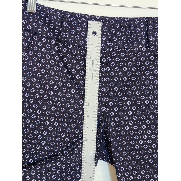 LOFT Navy Print Marisa Skinny Ankle Pants Size 4