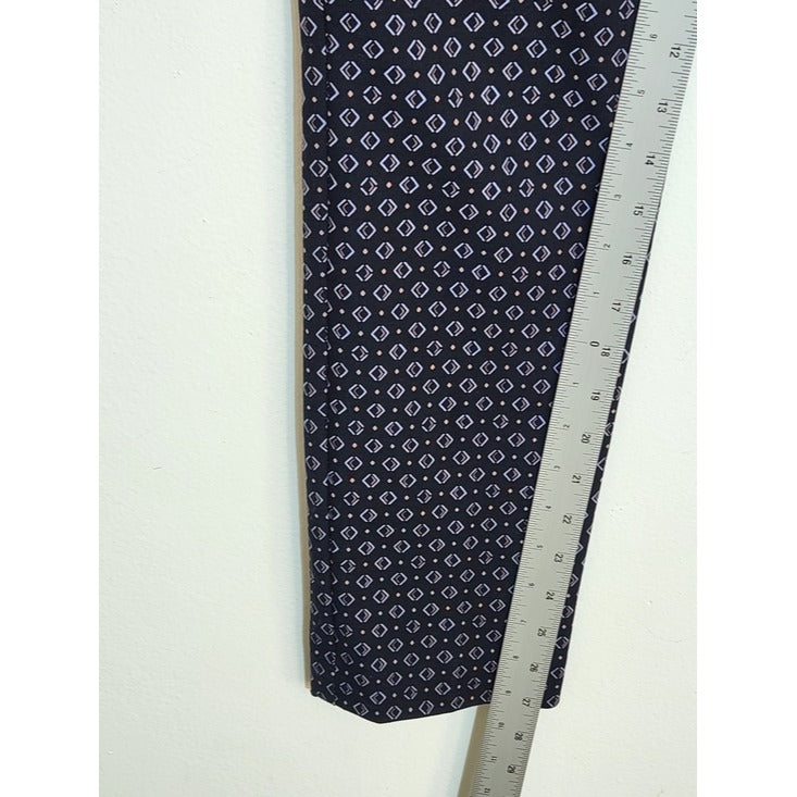 LOFT Navy Print Marisa Skinny Ankle Pants Size 4