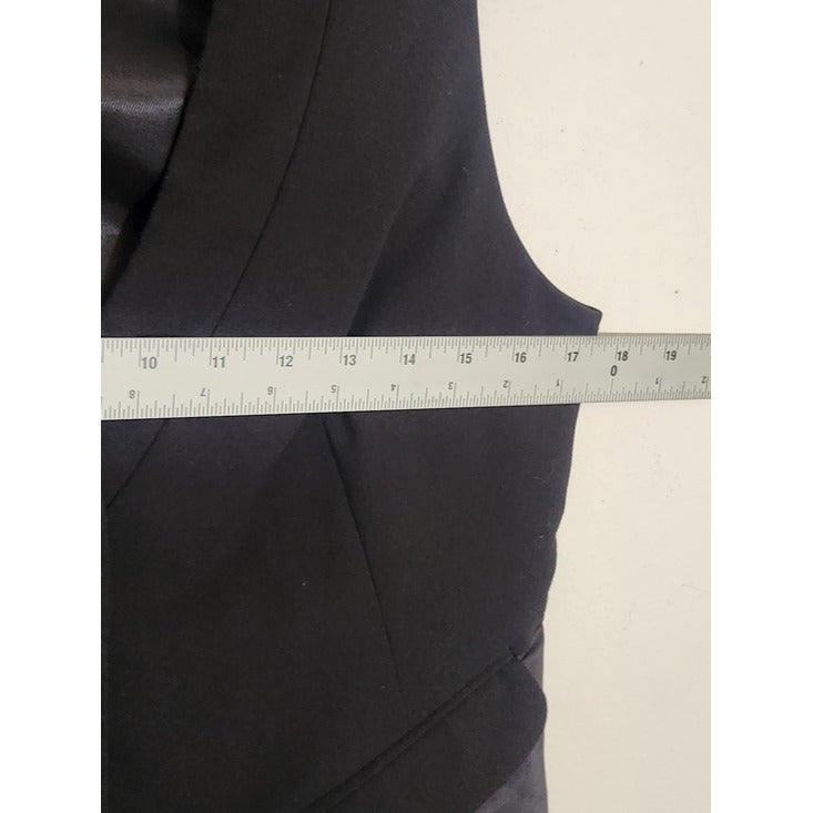 BCBGMaxAzria Black V-Neck Vest Size Small
