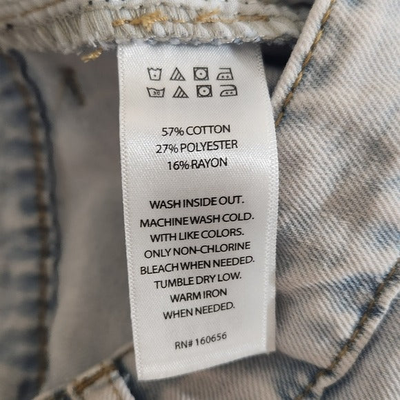 Sincerely Jules Light Wash Baggy Cargo Wide Leg Jeans Size 29