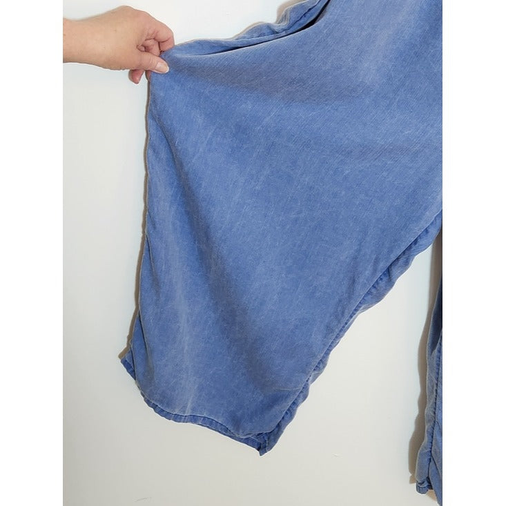 Old Navy Sleeveless Cropped Chambray Wide Leg Jumpsuit Size XXL