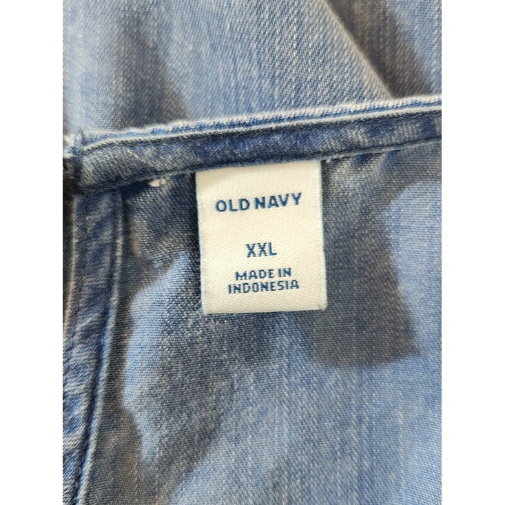 Old Navy Sleeveless Cropped Chambray Wide Leg Jumpsuit Size XXL