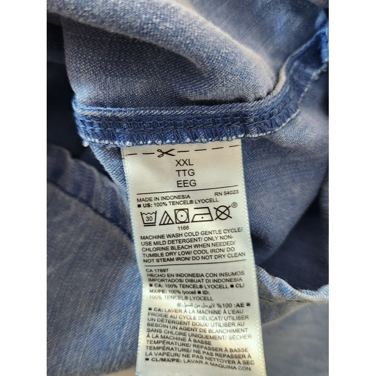 Old Navy Sleeveless Cropped Chambray Wide Leg Jumpsuit Size XXL