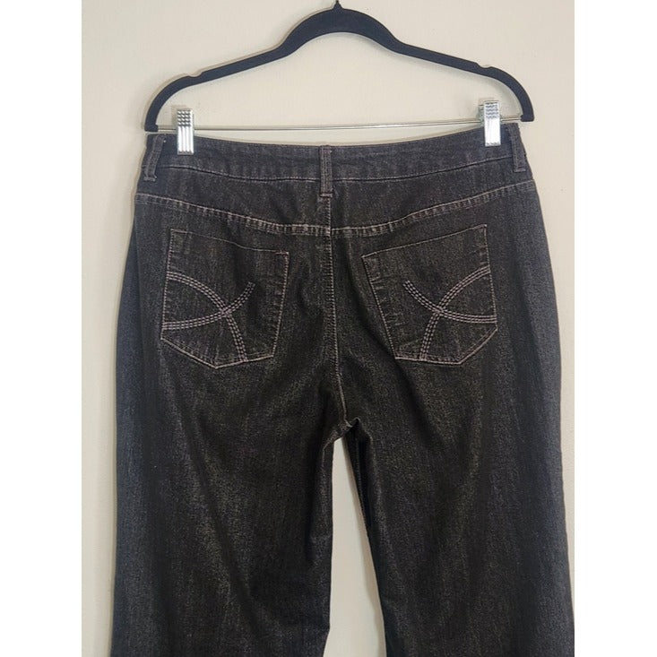 Willi Smith Black Wide Leg Jeans Size 10