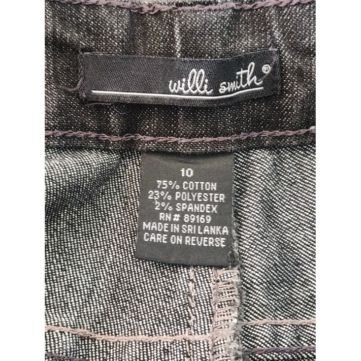Willi Smith Black Wide Leg Jeans Size 10