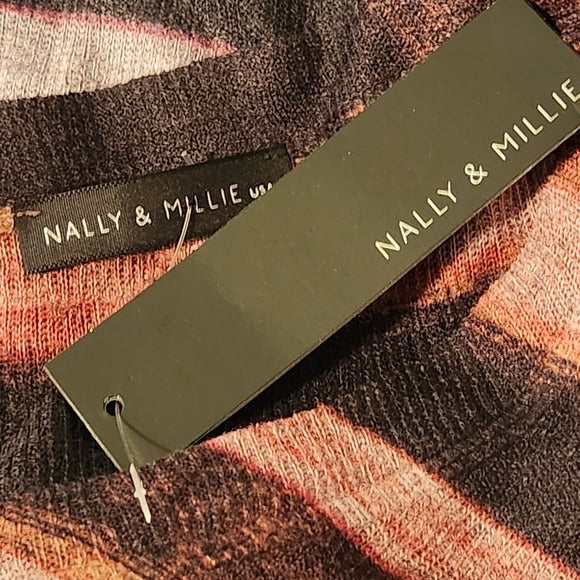 Nally & Millie Multi-Color Abstract Stripe Tunic Size Small NWT