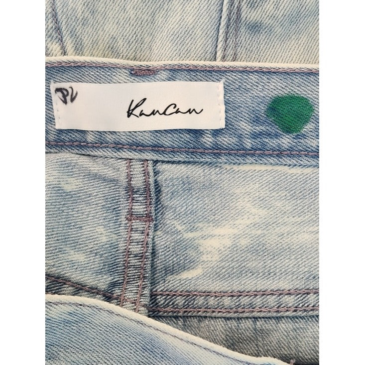 KanCan Light Wash Distressed 90s Boyfriend Jeans Size 5/26 NWT Flaw