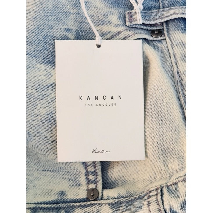 KanCan Light Wash Distressed 90s Boyfriend Jeans Size 5/26 NWT Flaw