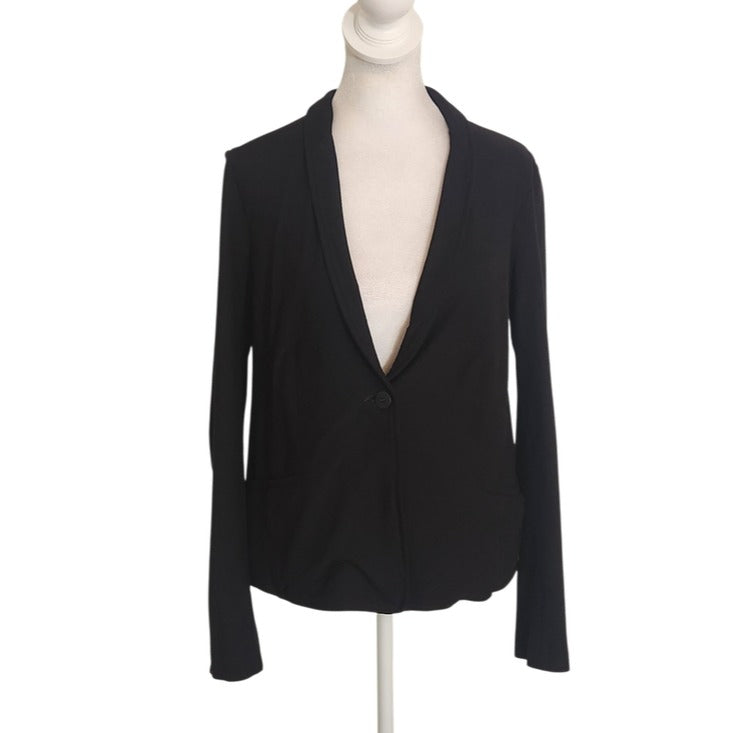 Eileen Fisher Black Single Button Blazer Size Small
