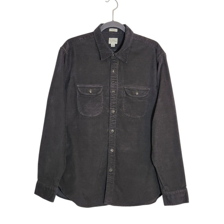 J. Crew Gray Corduroy Button Down Shirt Size Large