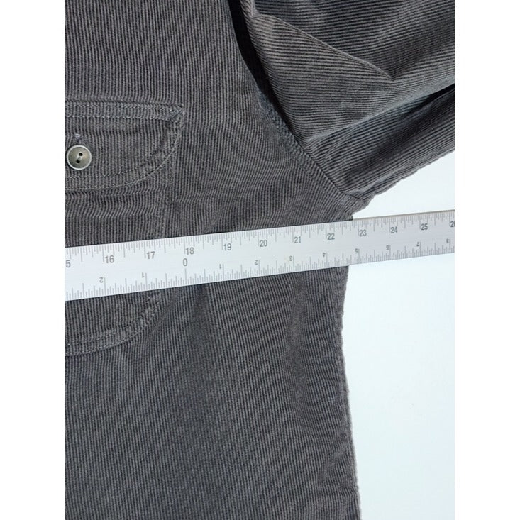J. Crew Gray Corduroy Button Down Shirt Size Large